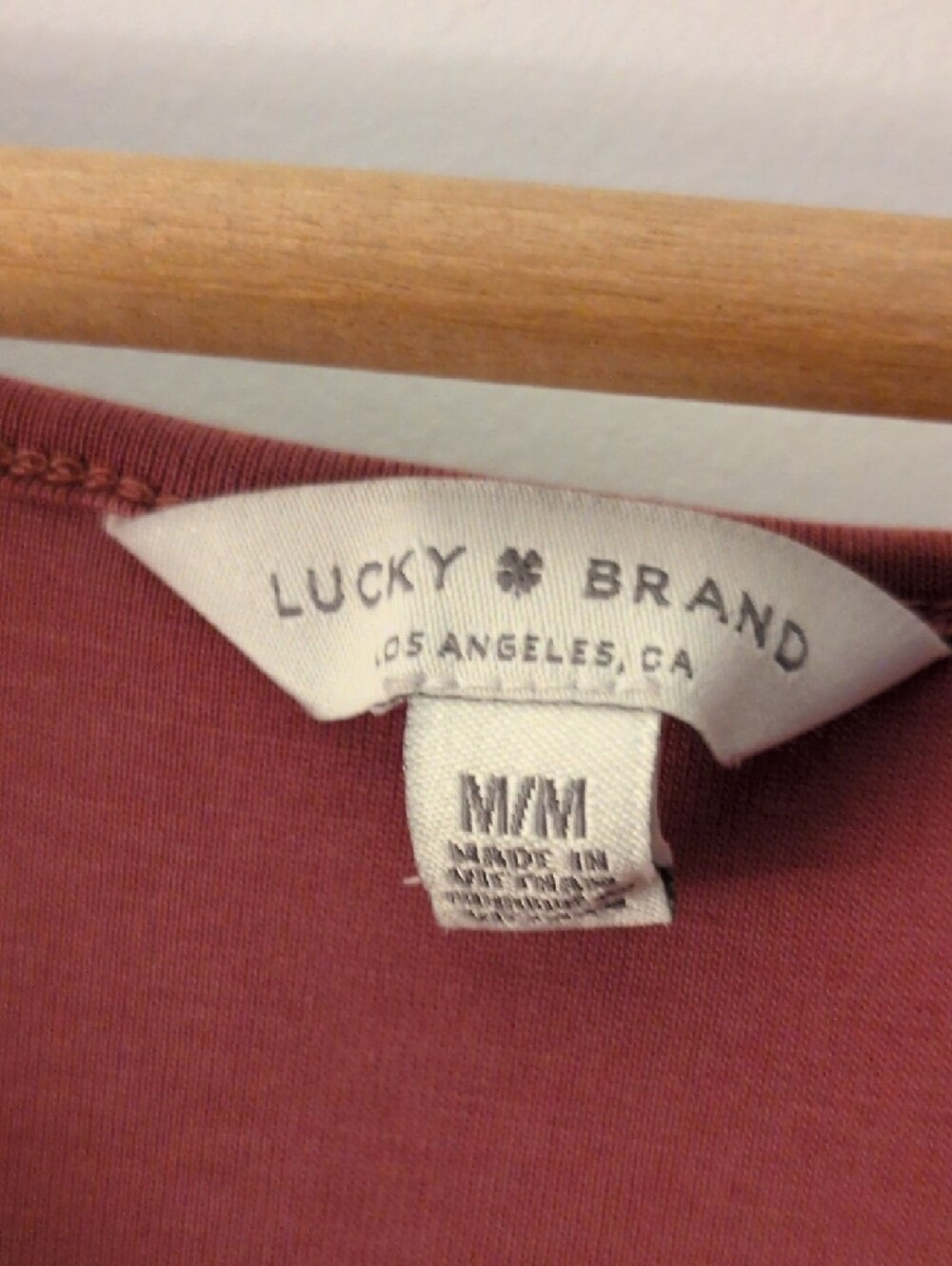 Lucky Brand Long-Sleeve V-Neck Tie Tunic - Rosewood - Picture 2 of 8